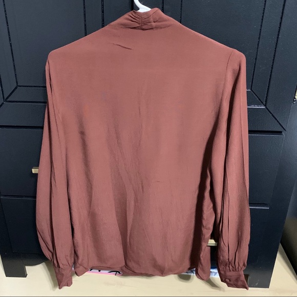 NWOT Topshop Rust/Burnt Orange Long sleeve Top - Picture 4 of 11